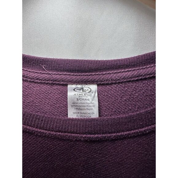 Women's Size Small (4-6) Athletic‎ Works Crew Neck Sweatshirt With Thumb Holes - Picture 4 of 6